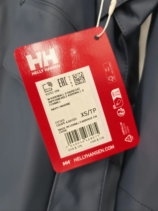 Helly Hansen NWT Kirkwall II Raincoat Navy Women's XS - Picture 9 of 16